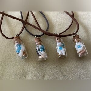 Set of 4 Handmade Seashell Pendant Necklaces, NWOT